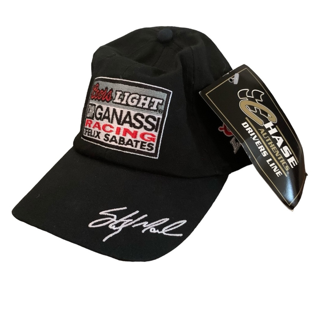 Vintage NASCAR Coors Light Racing Hat Strapback Cap Ganassi Drivers Line Black